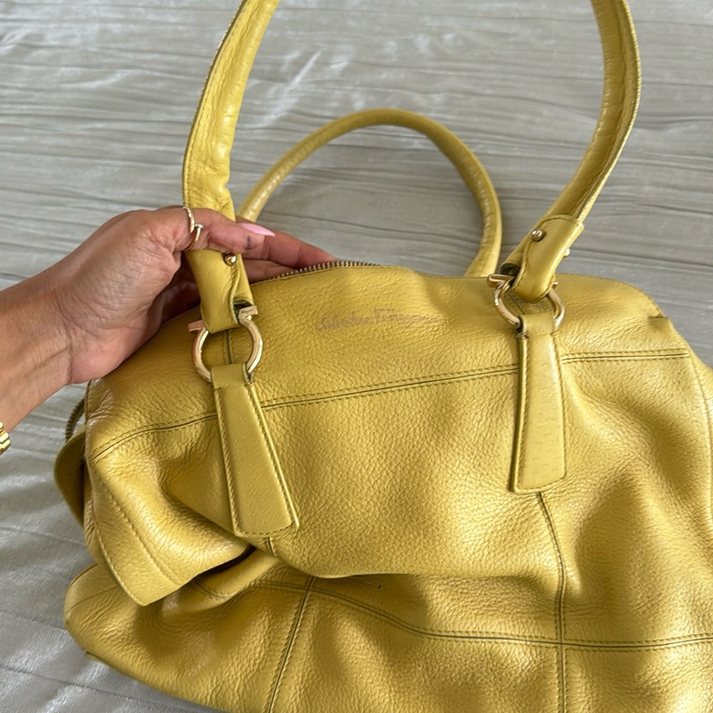 Yellow ferragamo bag